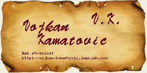 Vojkan Kamatović vizit kartica